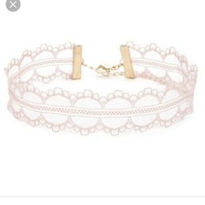 💎Light pink lace choker necklace